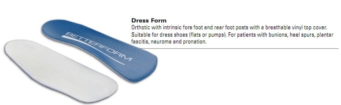 ORTHOS  Dress Shoe orthotics - low profile orthotics - Dress Shoe Orthotics