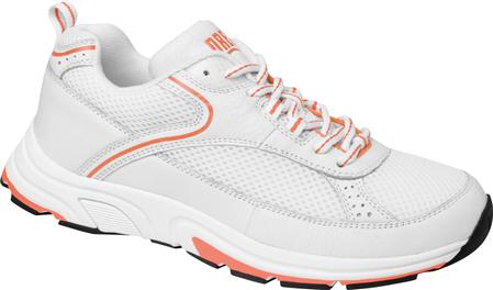 Drew Athena - Women's Athletic Oxford Shoe - Wht/Orange