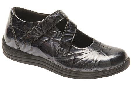 Drew Orchid - Women's Criss Cross Velcro Strap Shoe - Blue Marble