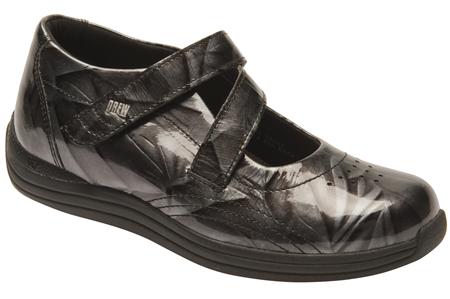 Drew Orchid - Women's Criss Cross Velcro Strap Shoe - Grey Marble
