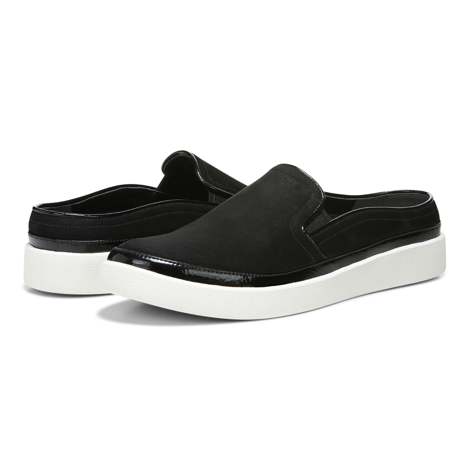 Vionic Effortless Womens Mule/Clog Casual - Black Nbk - pair left angle