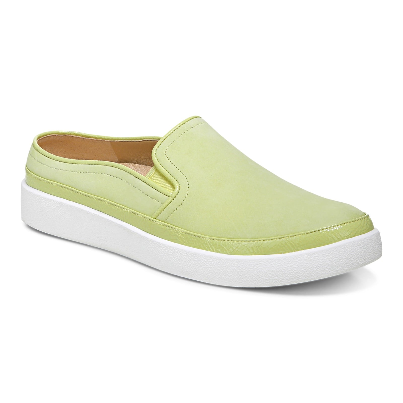 Vionic Effortless Womens Mule/Clog Casual - Pale Lime Nbk - Angle main