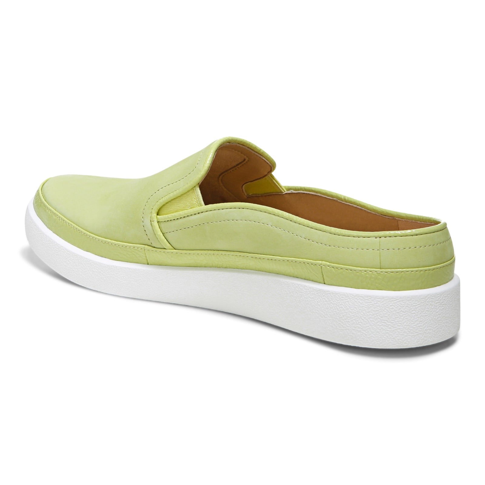 Vionic Effortless Womens Mule/Clog Casual - Pale Lime Nbk - Back angle