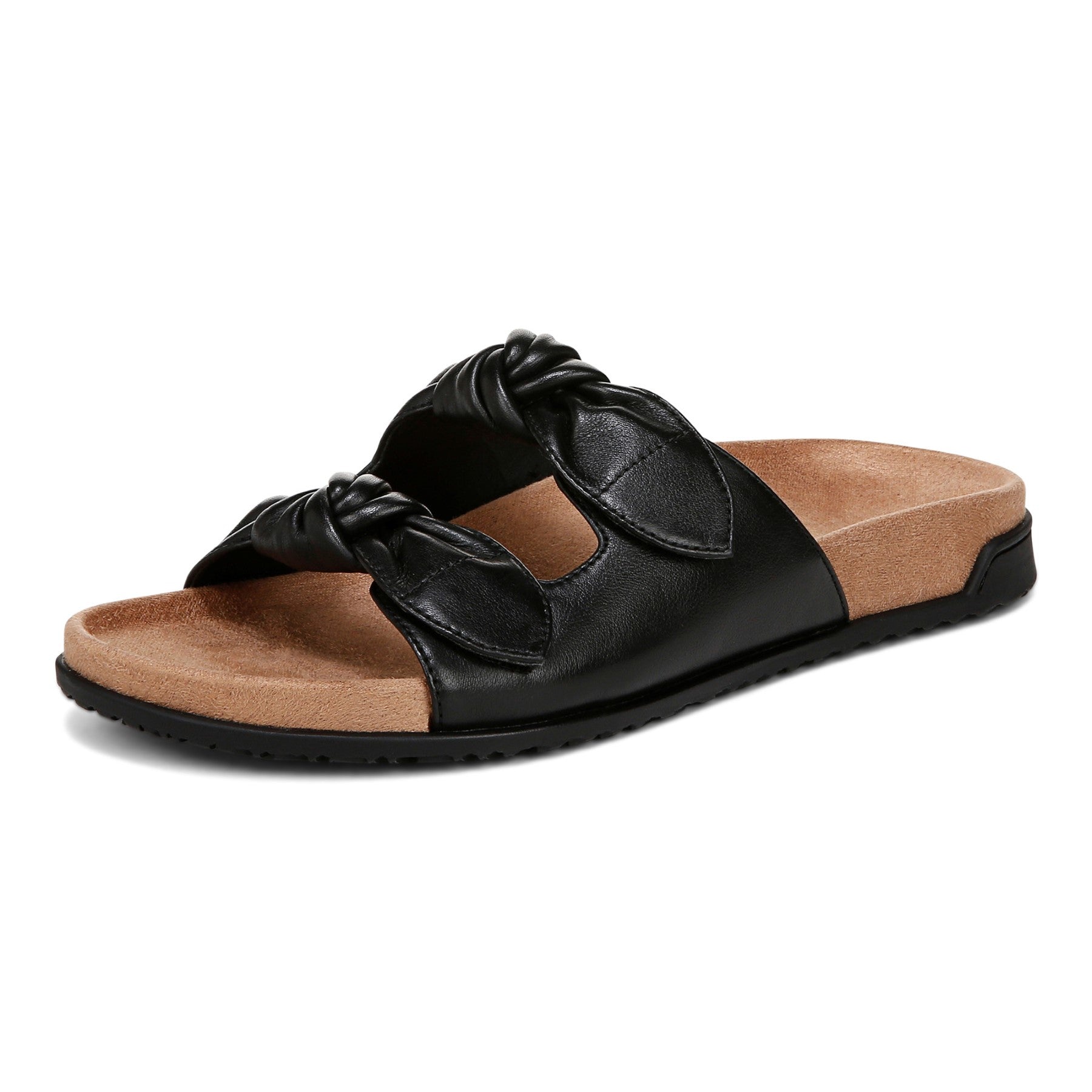 Vionic Women's Elara Comfort Slide Sandals - Black - Left angle