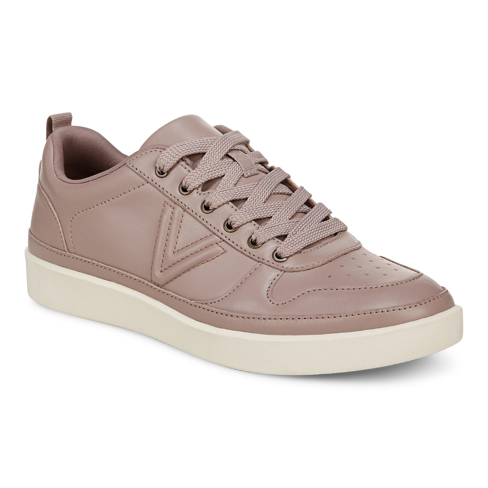 Vionic Elise Women's Leather Casual Comfort Sneakers in Magnolia Dusk