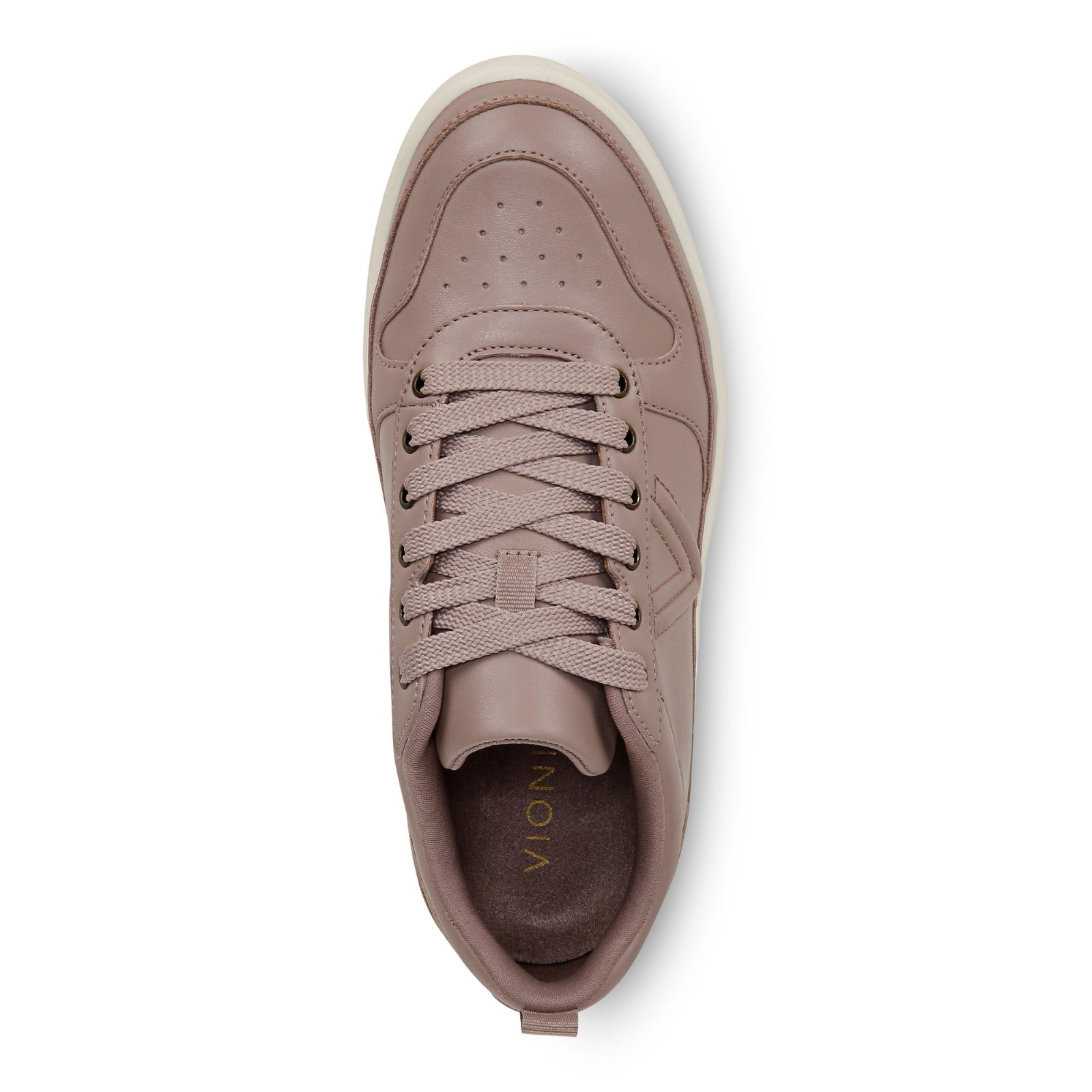 Vionic Elise Women's Leather Casual Comfort Sneakers - Magnolia Dusk - Top