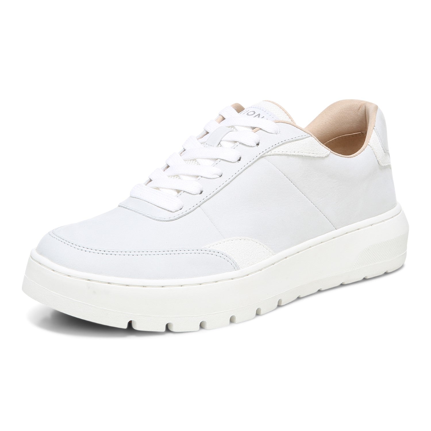 Vionic Elsa Womens Oxford/Lace Up Casual - White Nubuck Left angle