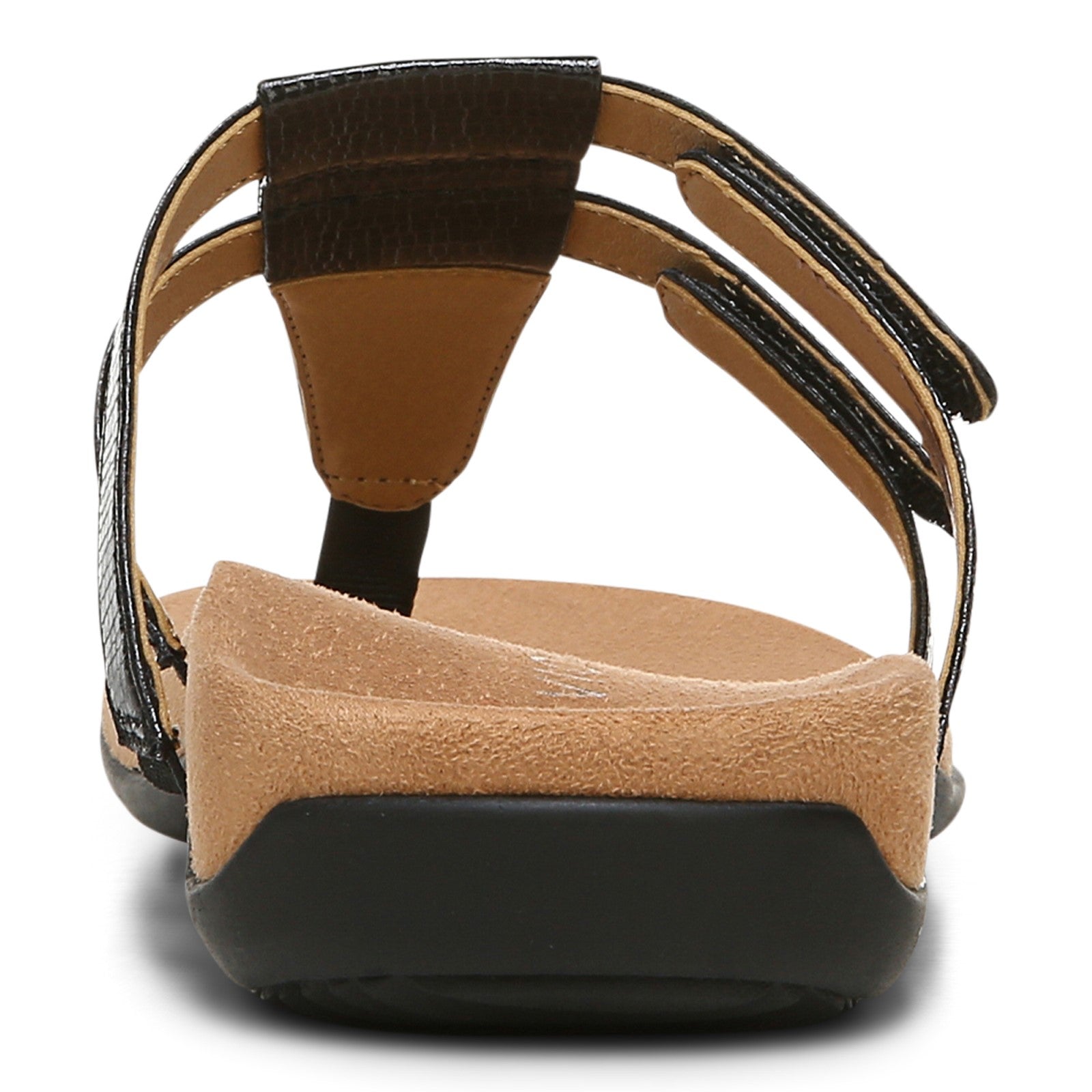 Vionic Elvia - Women's Adjustable Slip-on Orthotic Sandal  - Black Syn Back