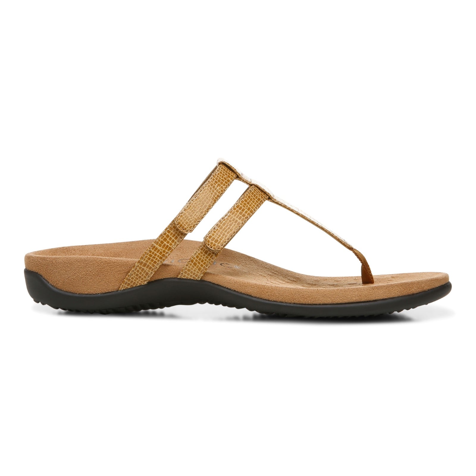Vionic Elvia - Women's Adjustable Slip-on Orthotic Sandal  - Toffee Syn Right side