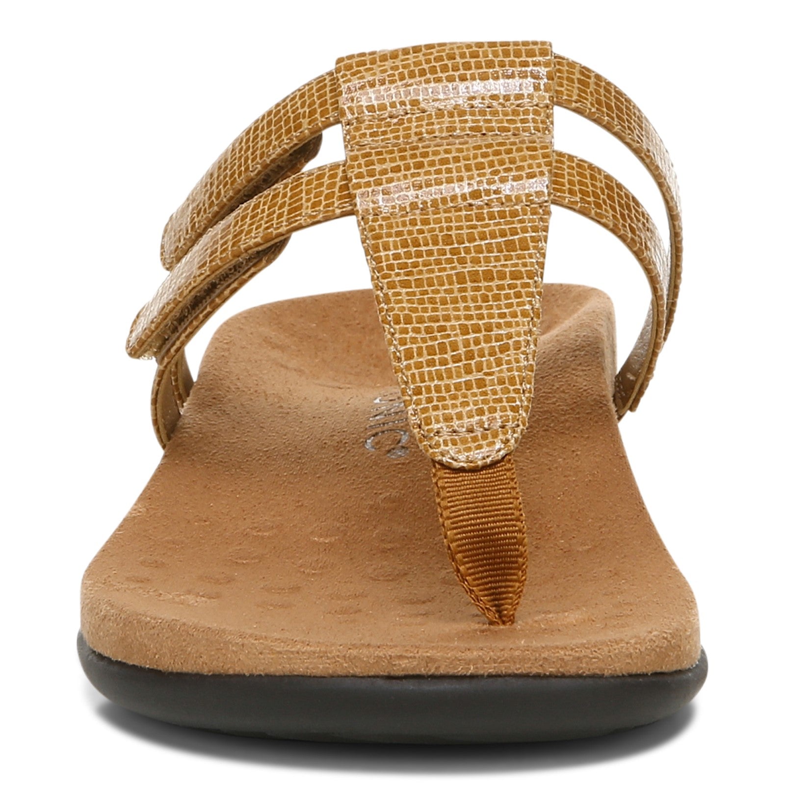 Vionic Elvia - Women's Adjustable Slip-on Orthotic Sandal  - Toffee Syn Front