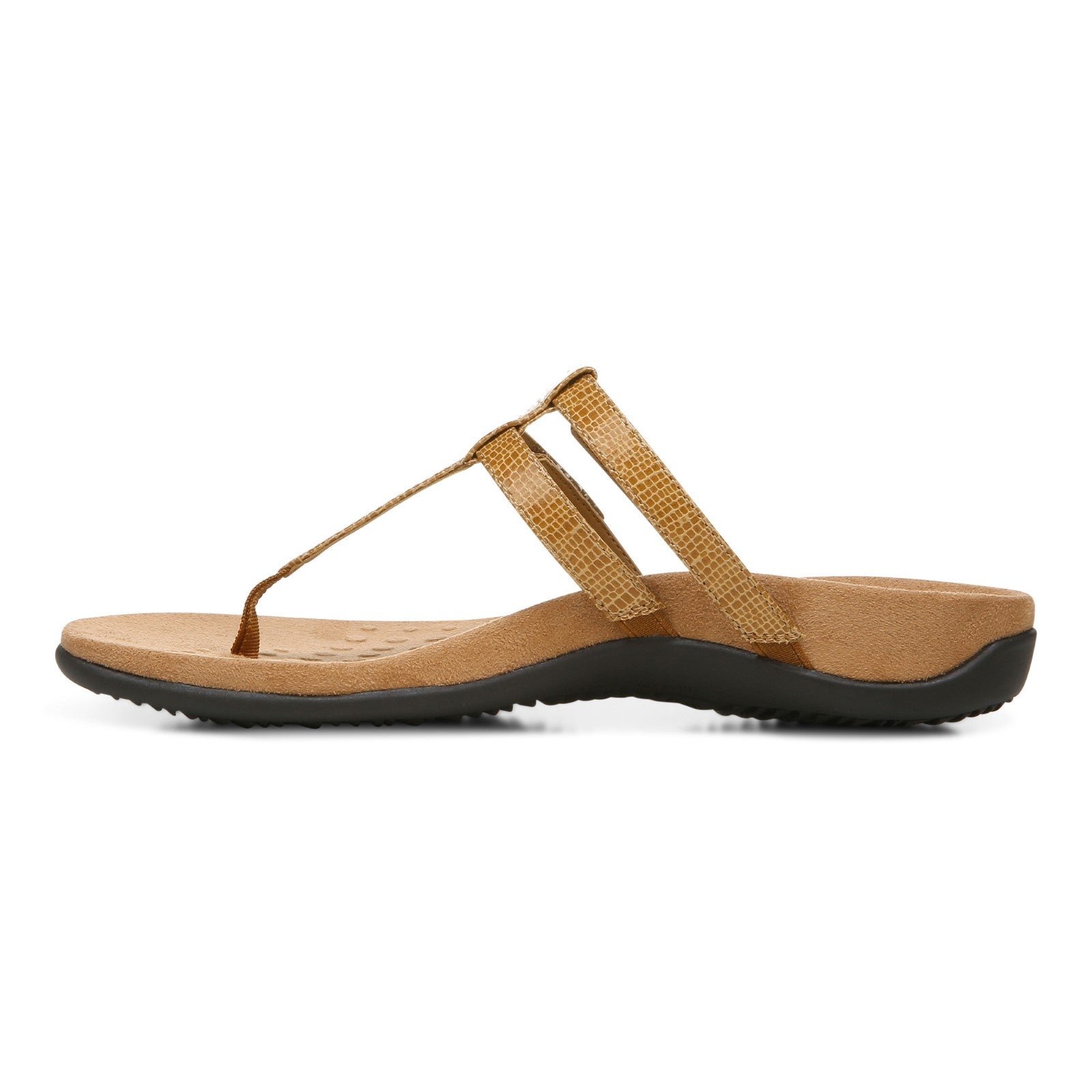 Vionic Elvia - Women's Adjustable Slip-on Orthotic Sandal  - Toffee Syn Left Side