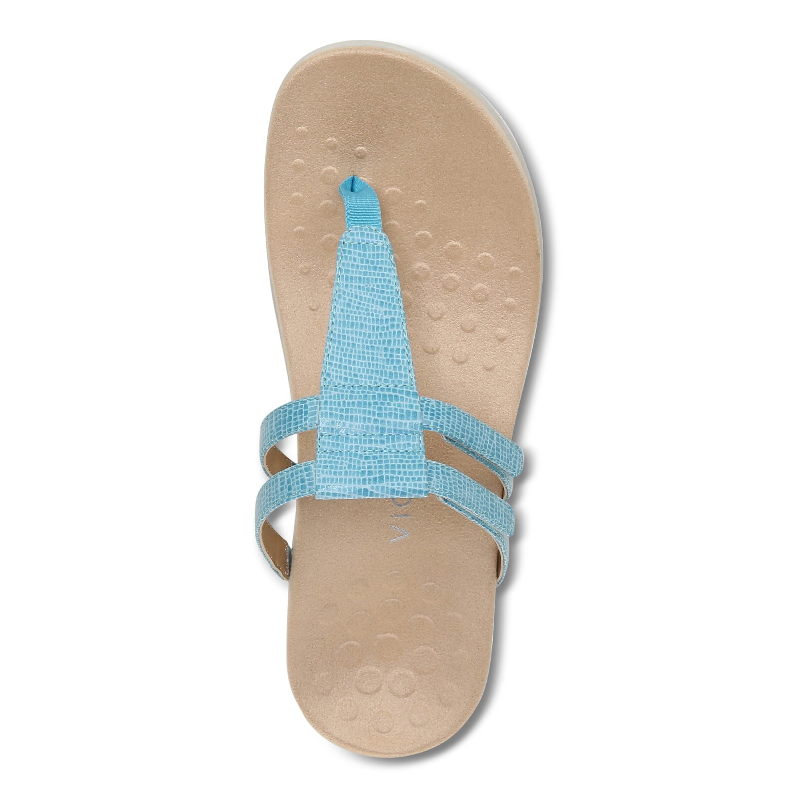 Vionic Elvia - Women's Adjustable Slip-on Orthotic Sandal  - Porcelain Blue Syn Top
