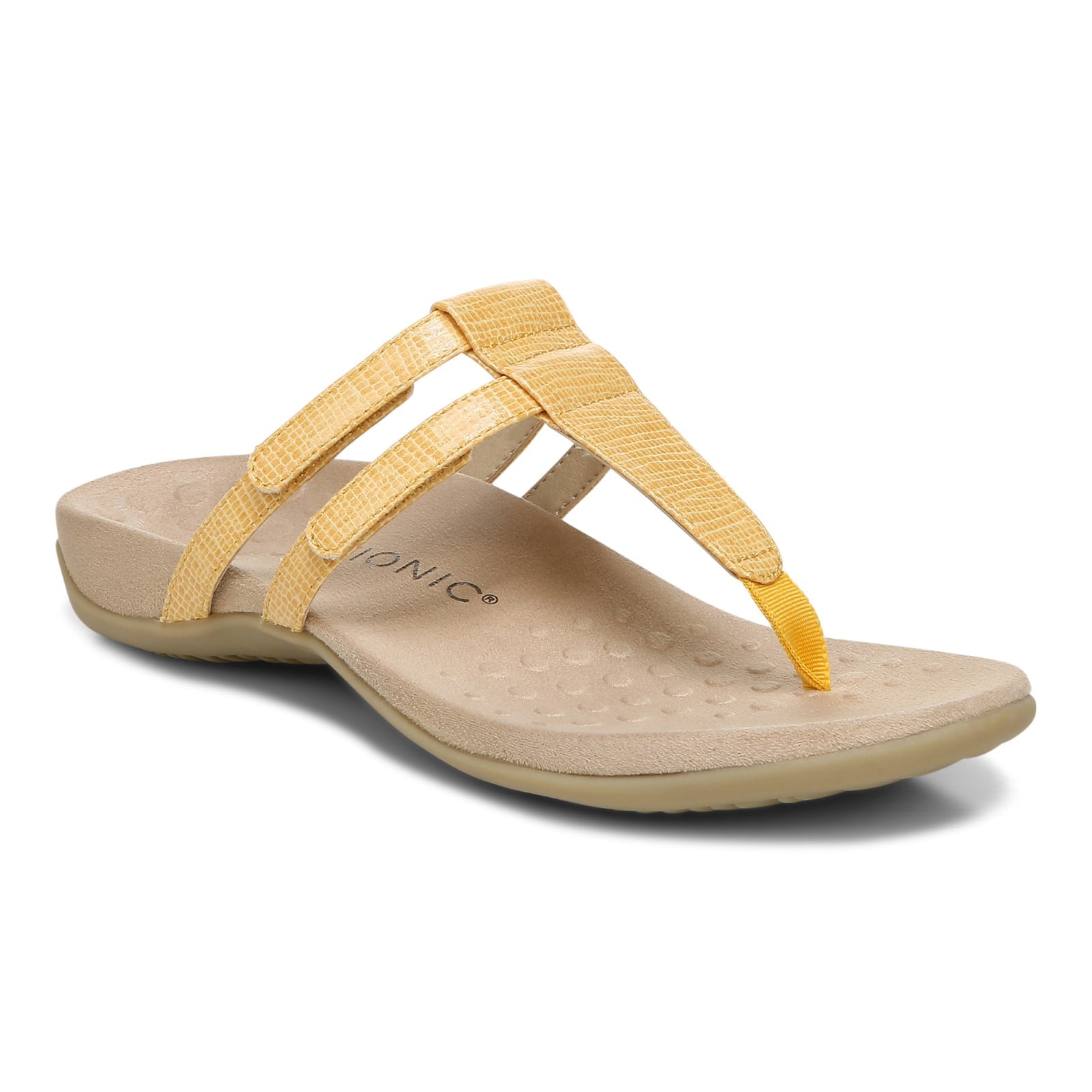 Vionic Elvia - Women's Adjustable Slip-on Orthotic Sandal in Marigold