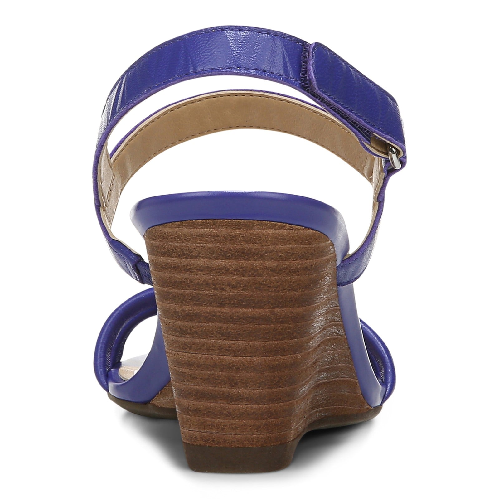 Vionic Emmy Woemn's Backstrap Wedge Sandal - Royal Blue Embossed - Back