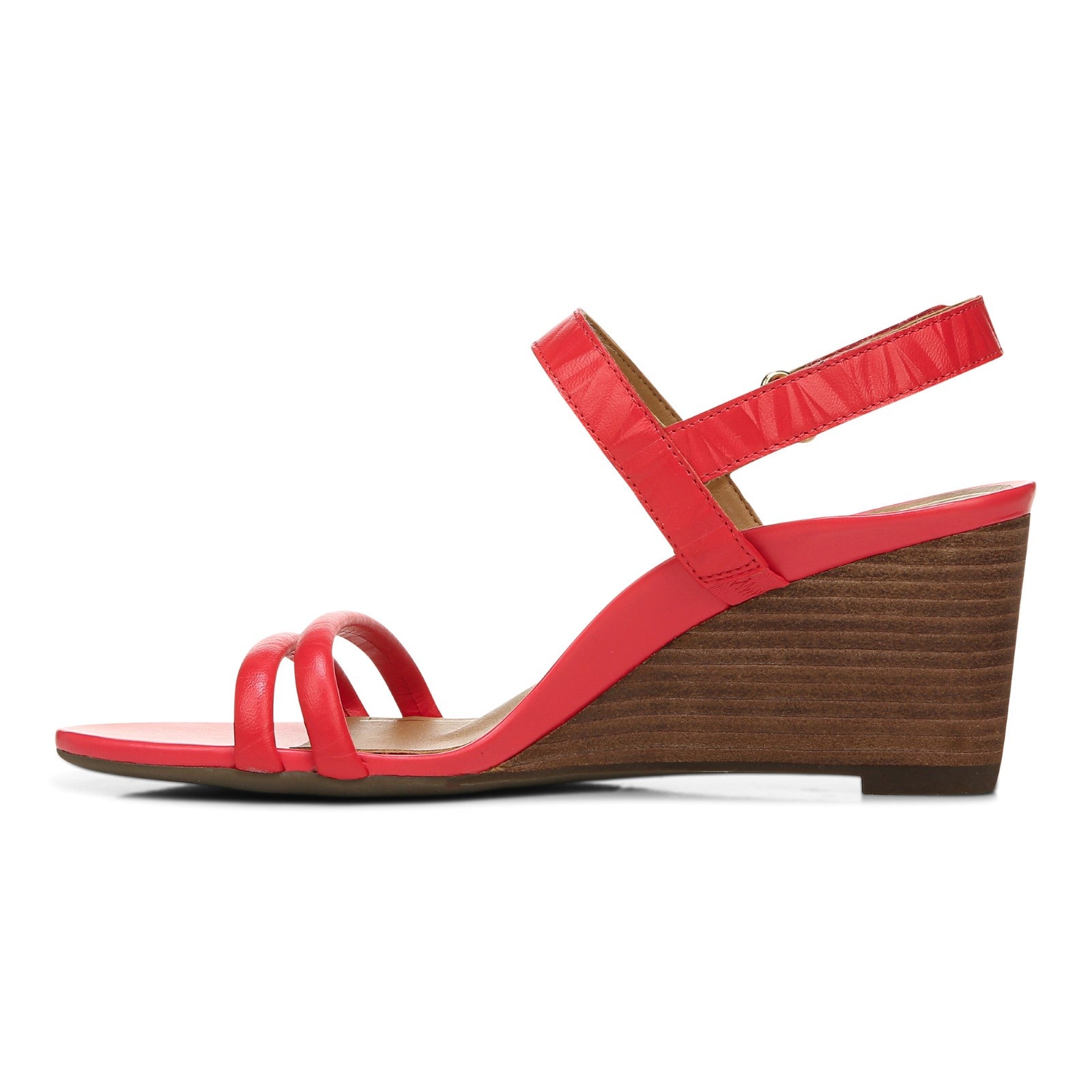 Vionic Emmy Woemn's Backstrap Wedge Sandal - Poppy Embossed - Left Side