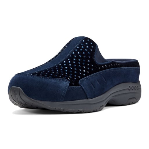 Easy Spirit Traveltime Navy Velvet Rhinestone Women's Slip-On Mule - Navy Velvet/Rhinestone - view 3