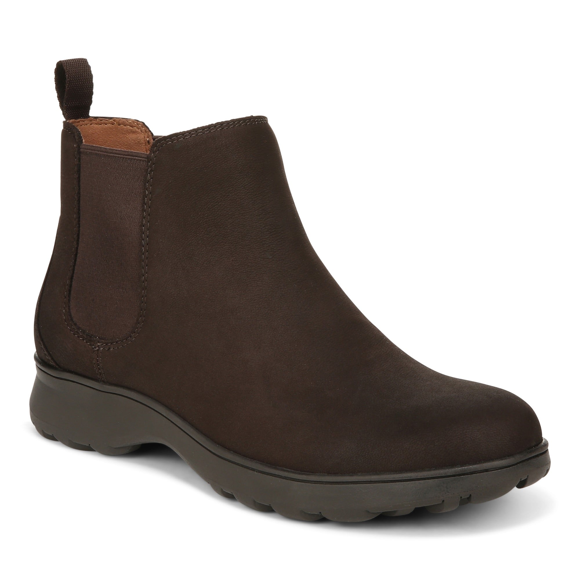 Vionic Evergreen Women's Ankle Boot - Stylish and Supportive Footwear for all-day Comfort in Chocolate Nubuck