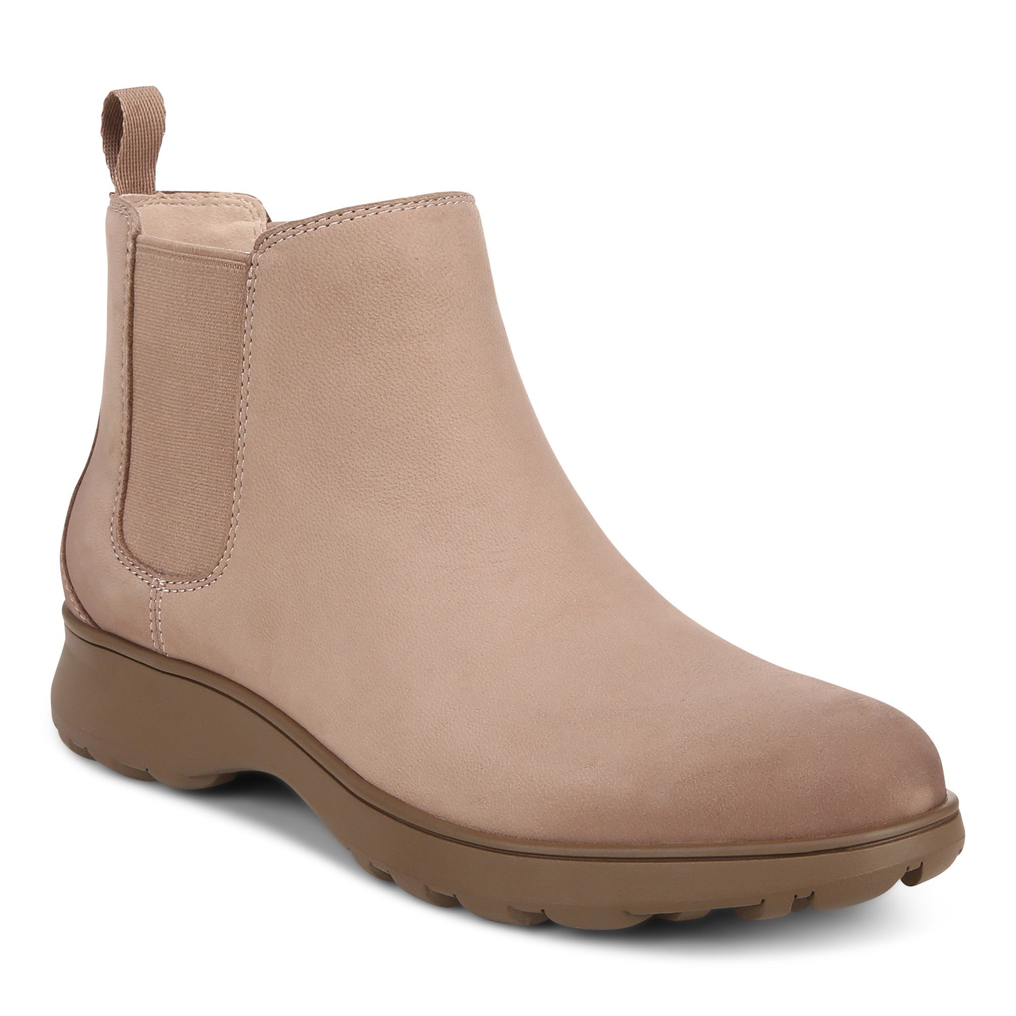 Vionic Evergreen Womens Ankle/Bootie Shrtboot - Taupe Nubuck - Angle main