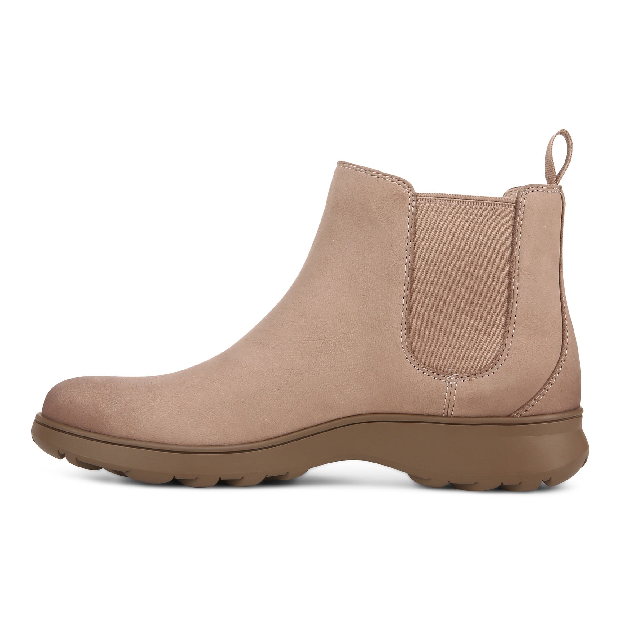 Vionic Evergreen Womens Ankle/Bootie Shrtboot - Taupe Nubuck - Left Side