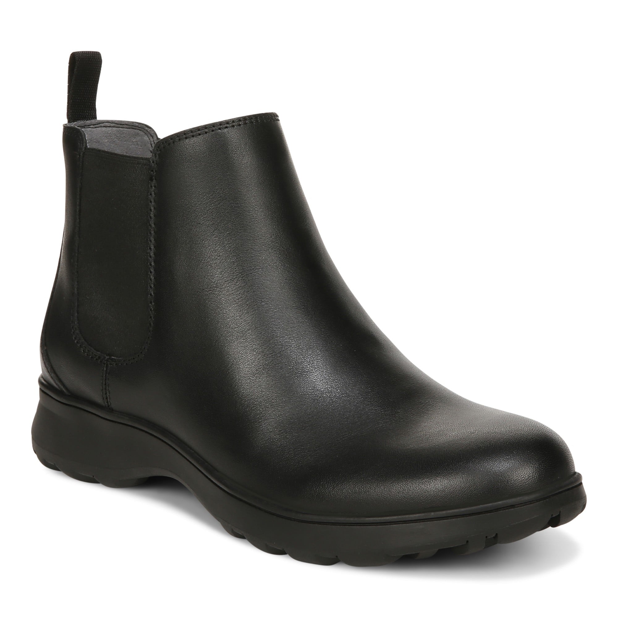 Vionic Evergreen Womens Ankle/Bootie Shrtboot - Black Leather - Angle main