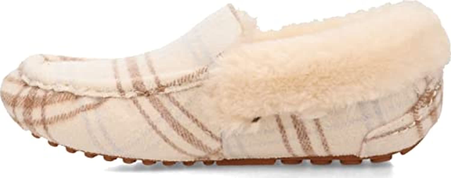 Lamo Aussie Moc Women's Slippers - Cream Plaid