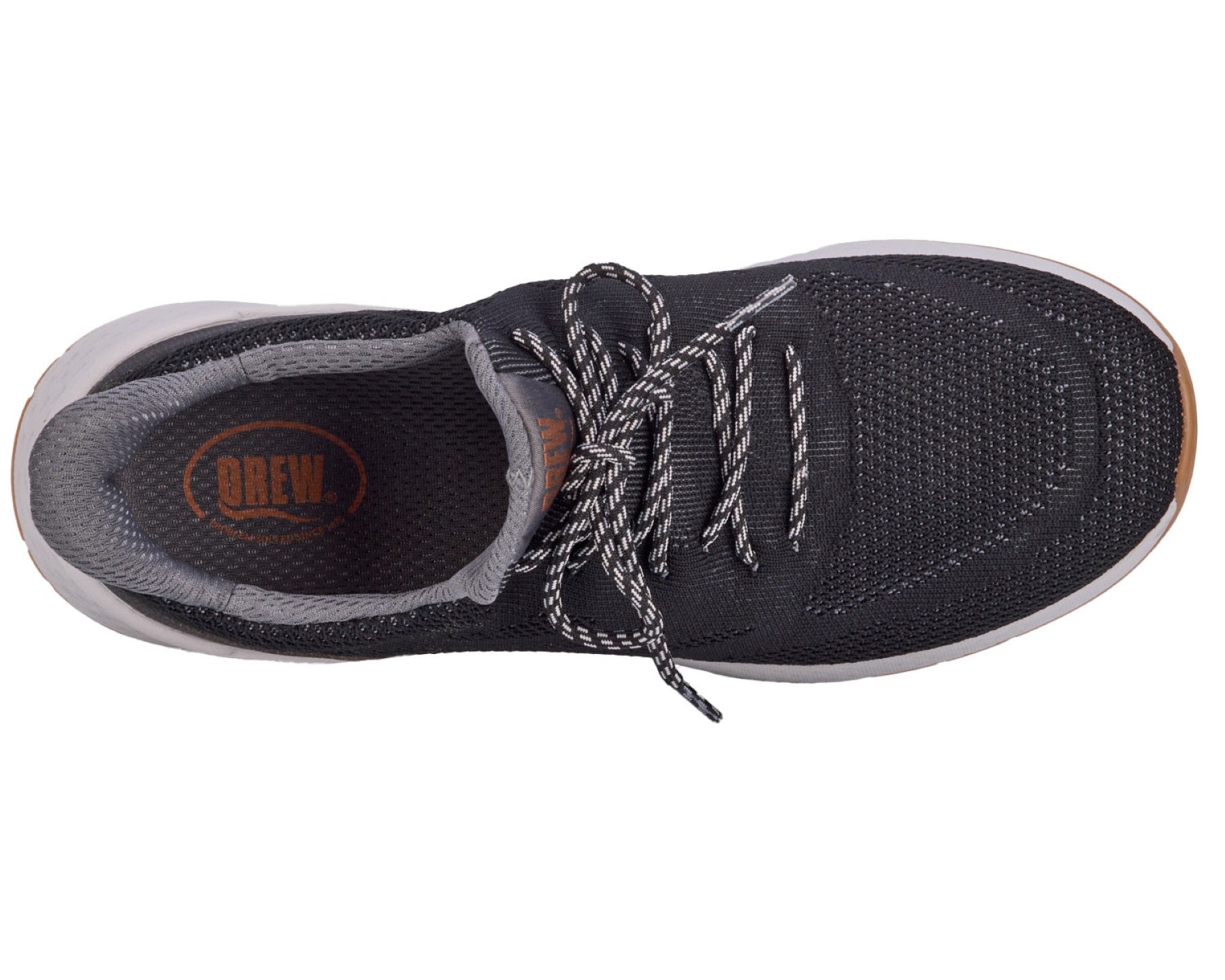 Drew Echo Men's Comfort Sneakers - Black Mesh Combo - Sole View
