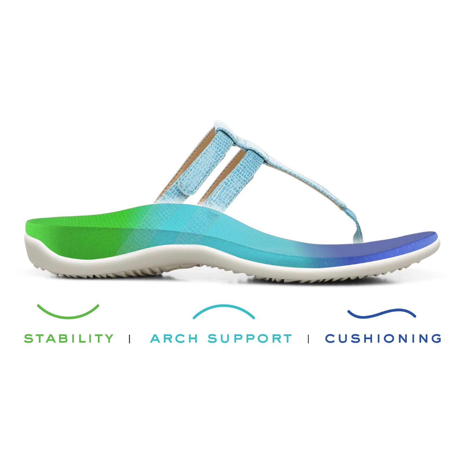 Vionic Elvia - Women's Adjustable Slip-on Orthotic Sandal  - Lifestyle 3zone Med
