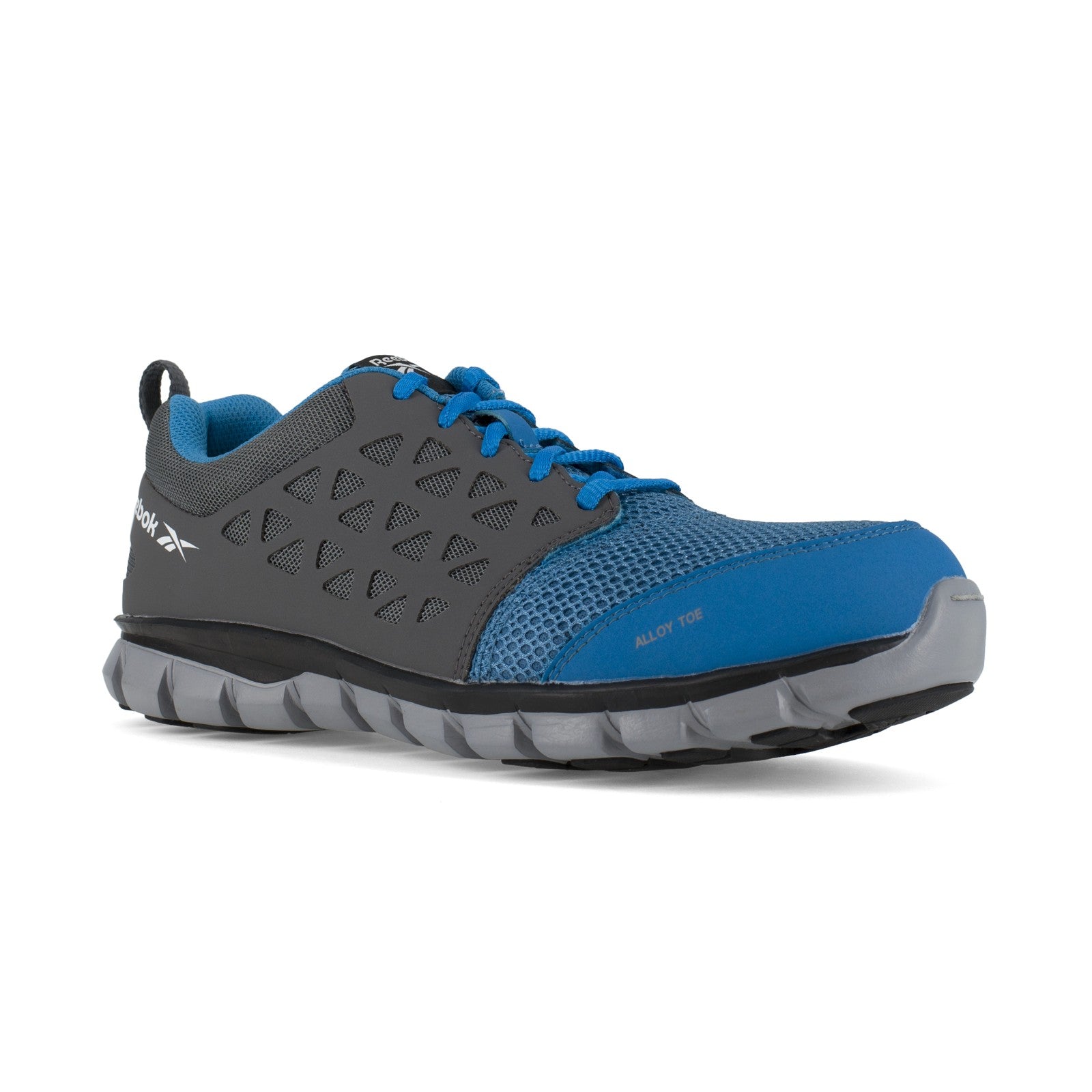 Reebok Work Women's Sublite Cushion Safety Toe Athletic Work Shoes - Blue and Grey - view 02