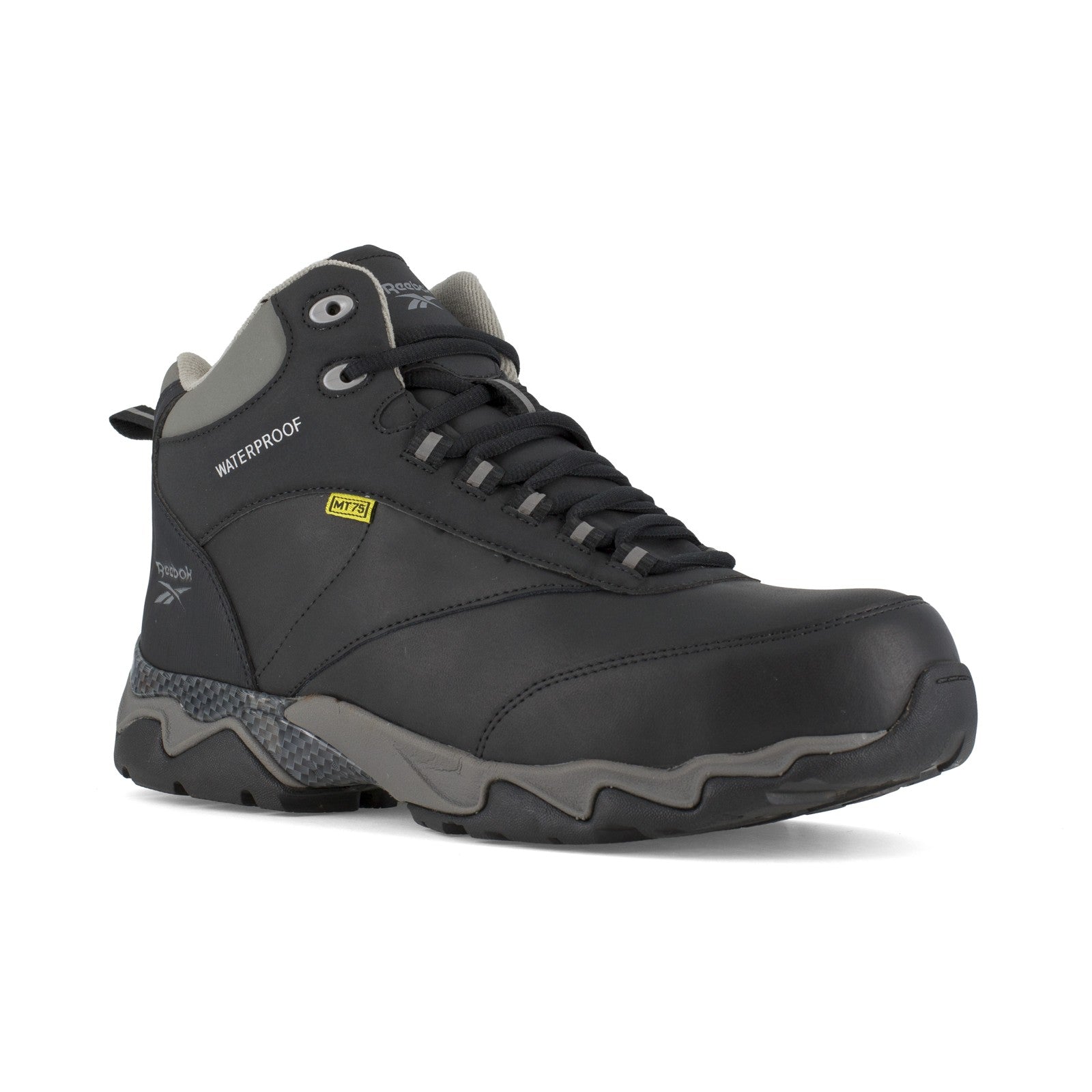 Reebok Women's RB167 Black with Grey Trim Beamer Composite Toe Mid-Cut - Black - view 02