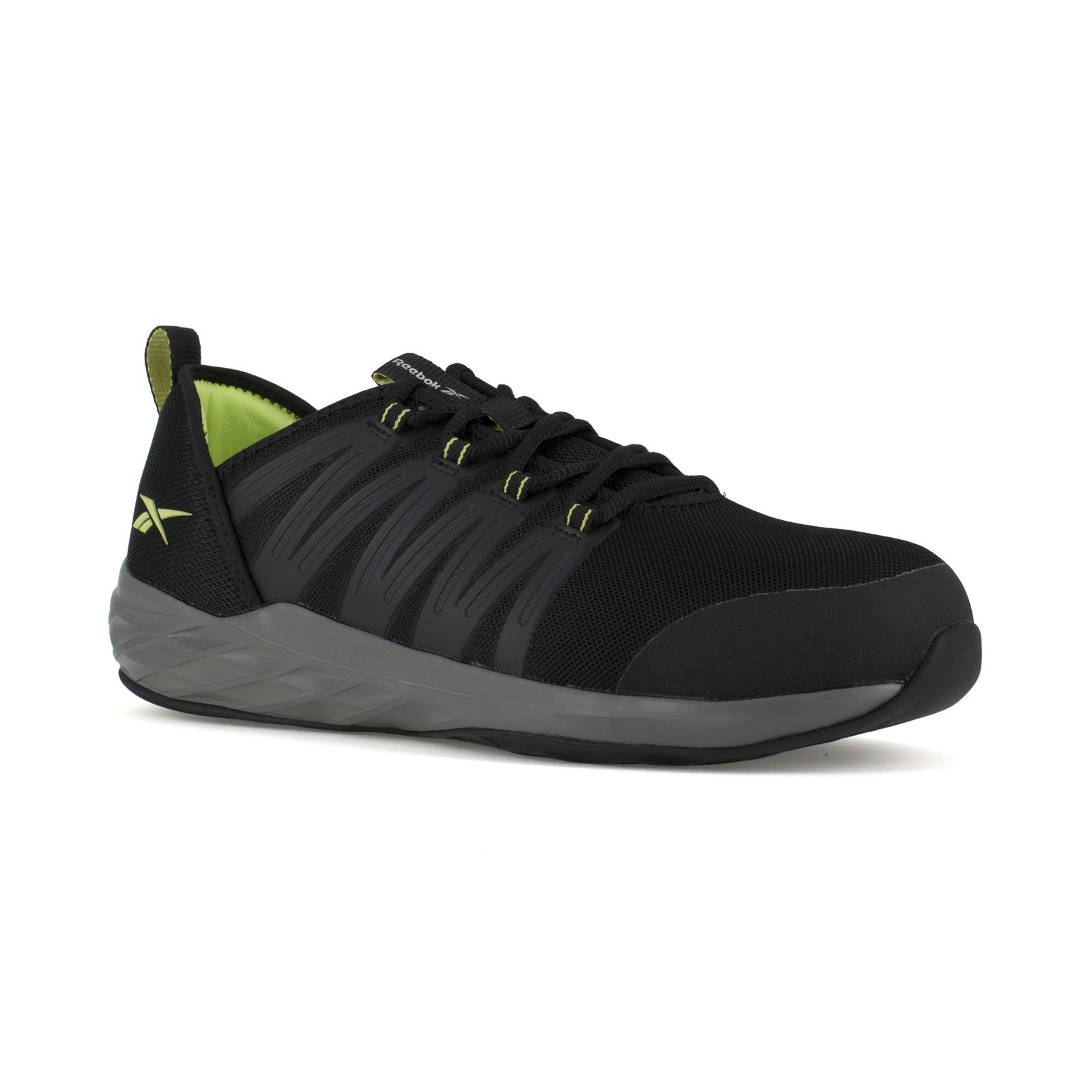 Reebok Men's RB2214 Black and Neon Green Astroride Work Steel Toe Athletic - Black and Neon Green - view 02