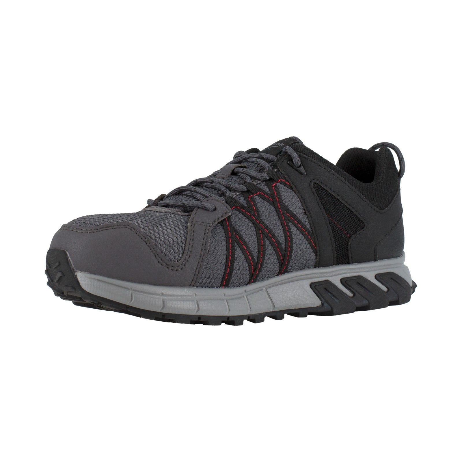 Reebok Men's RB3402 Grey, Black, and Red Trailgrip Work Alloy Toe Athletic - Grey and Black - view 03