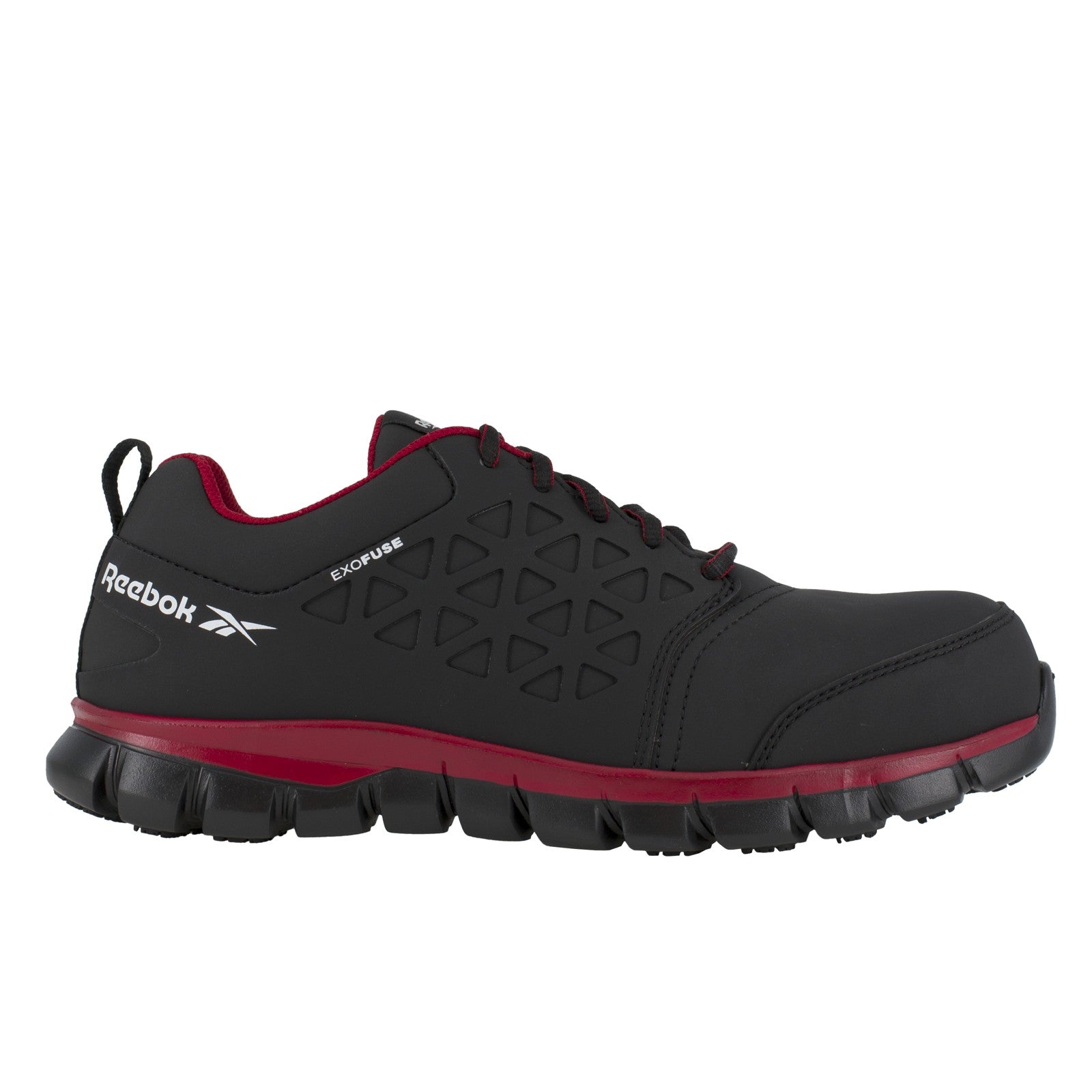 Reebok Men's RB4058 Black and Red Sublite Cushion Work Composite Toe Athletic - Black/Red - view 01