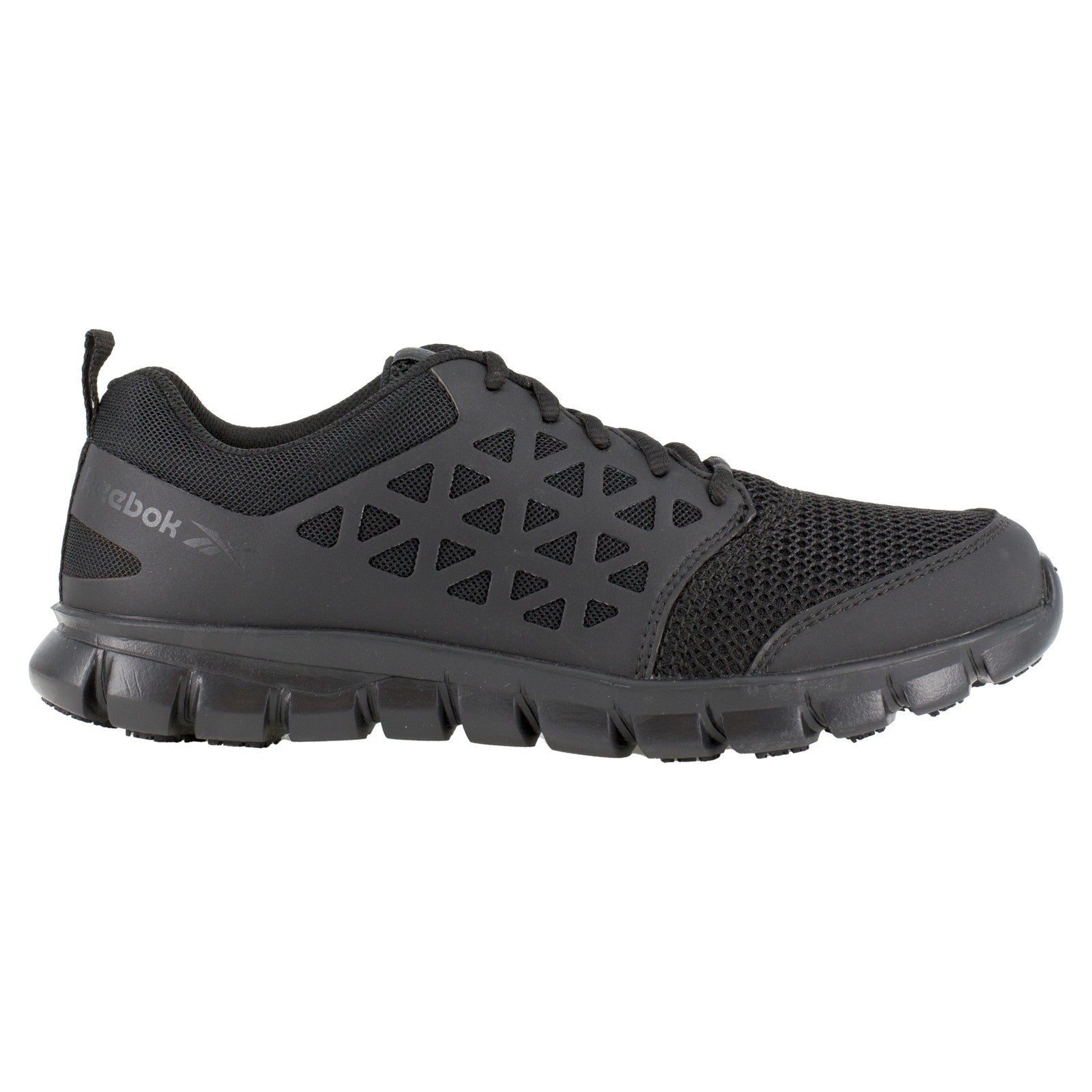Reebok Women's RB435 Black Sublite Cushion Work Soft Toe Athletic - Black - view 01