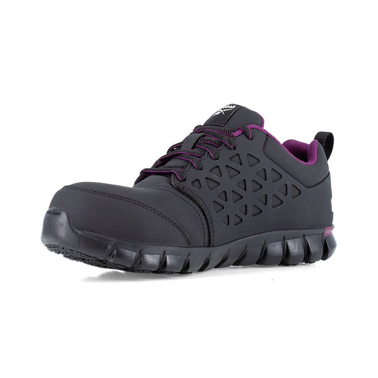 Reebok Women's RB492 Black and Plum Sublite Cushion Work Composite Toe Athletic - Black/Plum - view 03