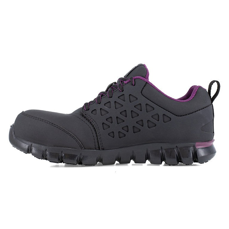 Reebok Women's RB492 Black and Plum Sublite Cushion Work Composite Toe Athletic - Black/Plum - view 04