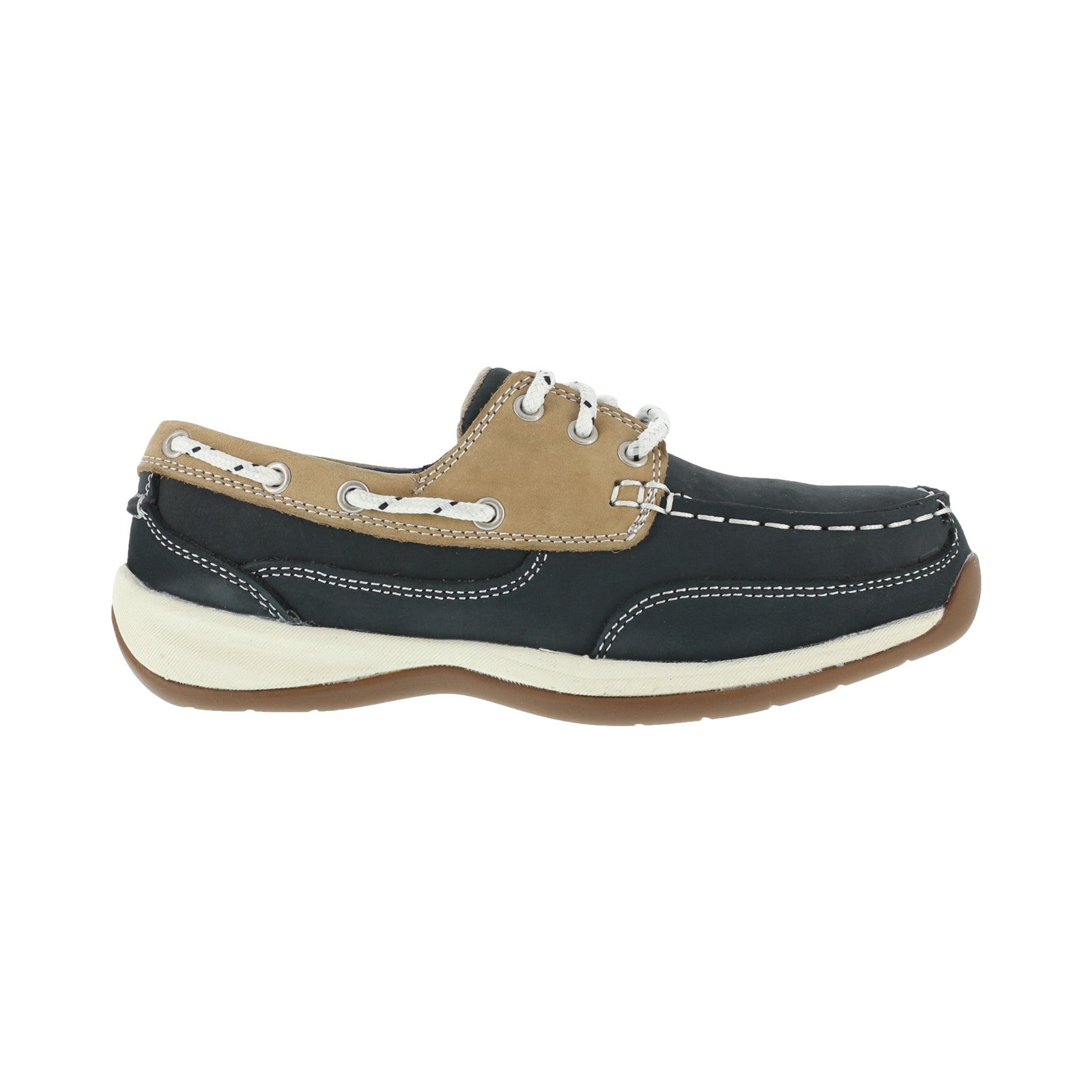 Rockport Works Women's Sailing Club Steel Toe Oxford - Navy/Tan - view 01