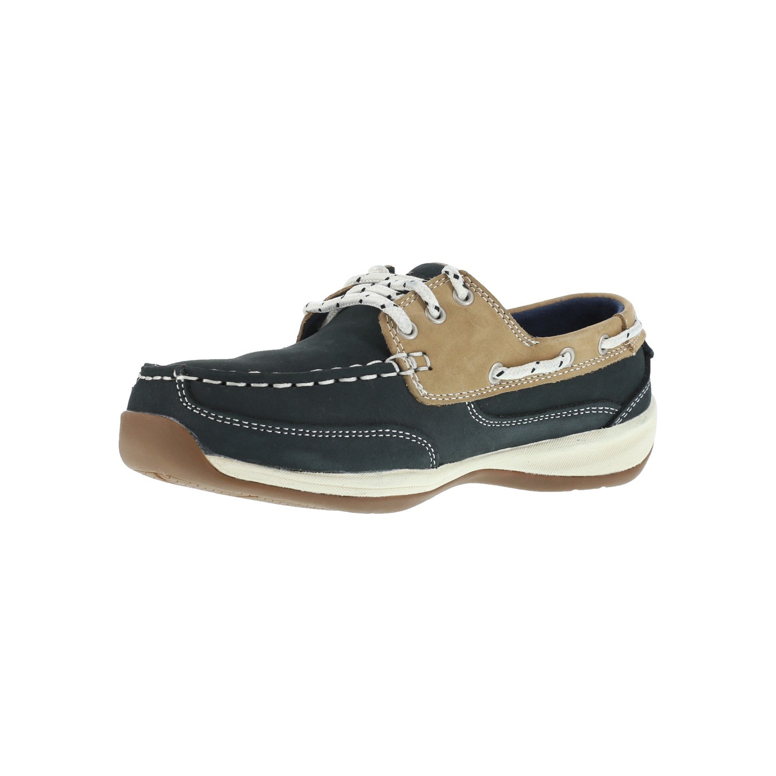 Rockport Works Women's Sailing Club Steel Toe Oxford - Navy/Tan - view 03