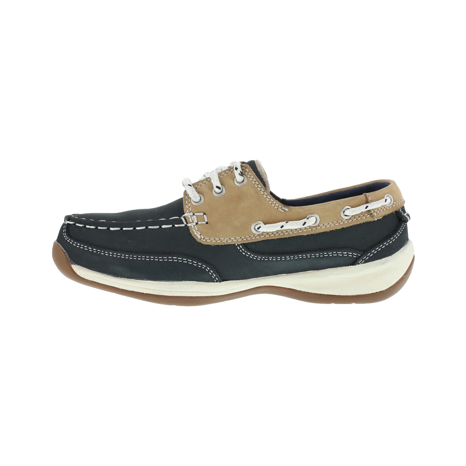 Rockport Works Women's Sailing Club Steel Toe Oxford - Navy/Tan - view 04