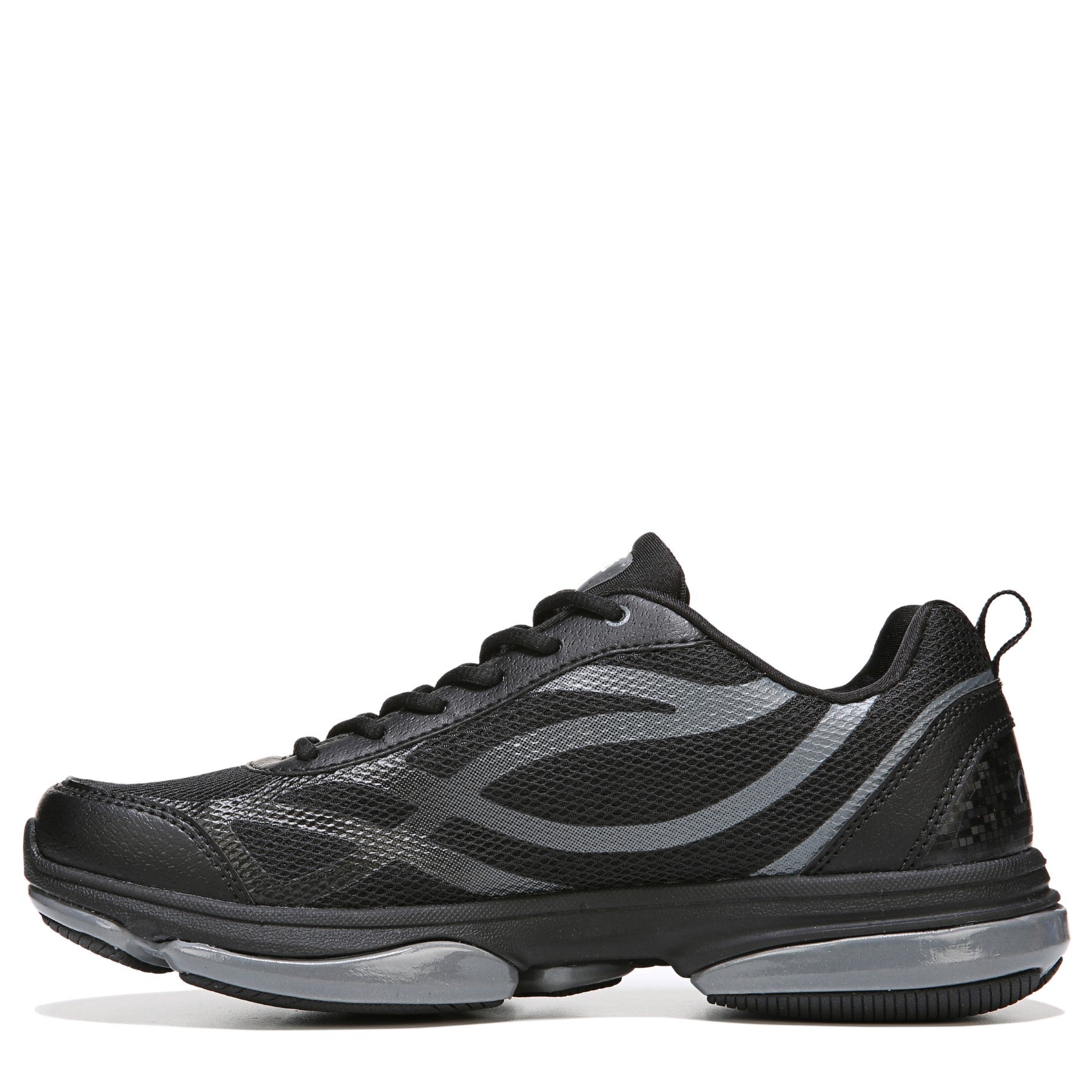 Ryka Devotion Xt Women's Athletic Training Sneaker - Black / Meteorite / White - Left Side