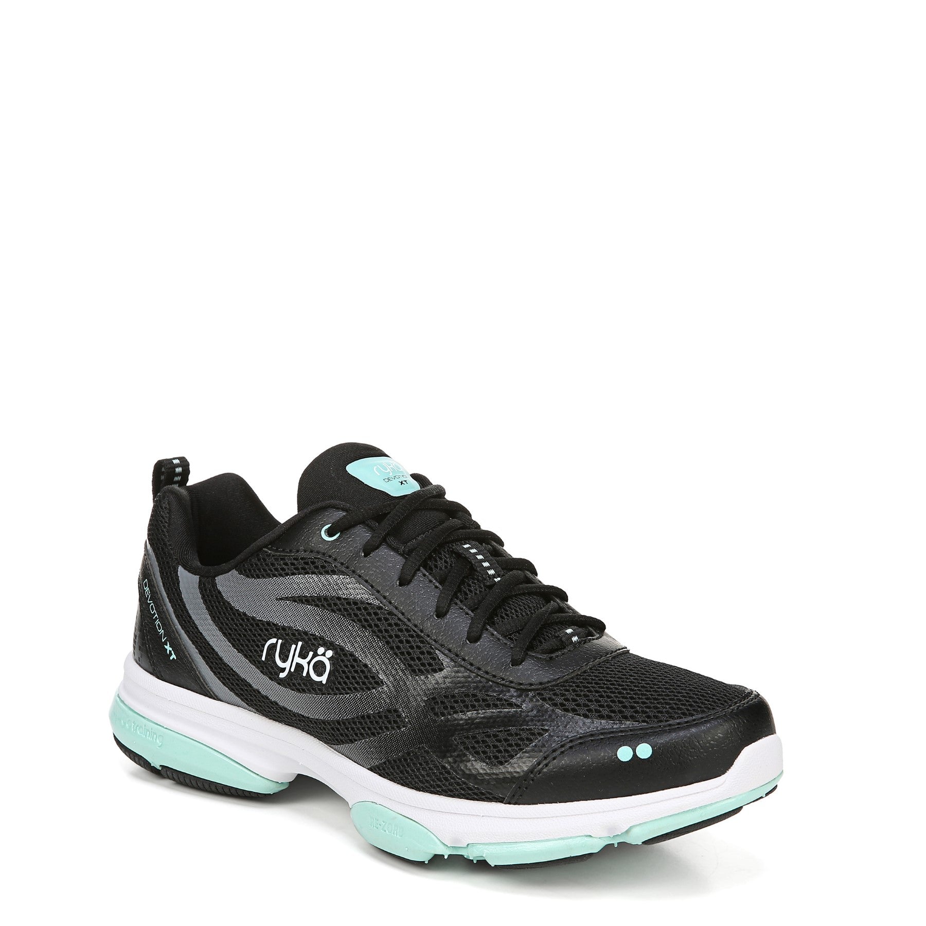Ryka Devotion Xt Women's Athletic Training Sneaker - Black / Mint - Angle main
