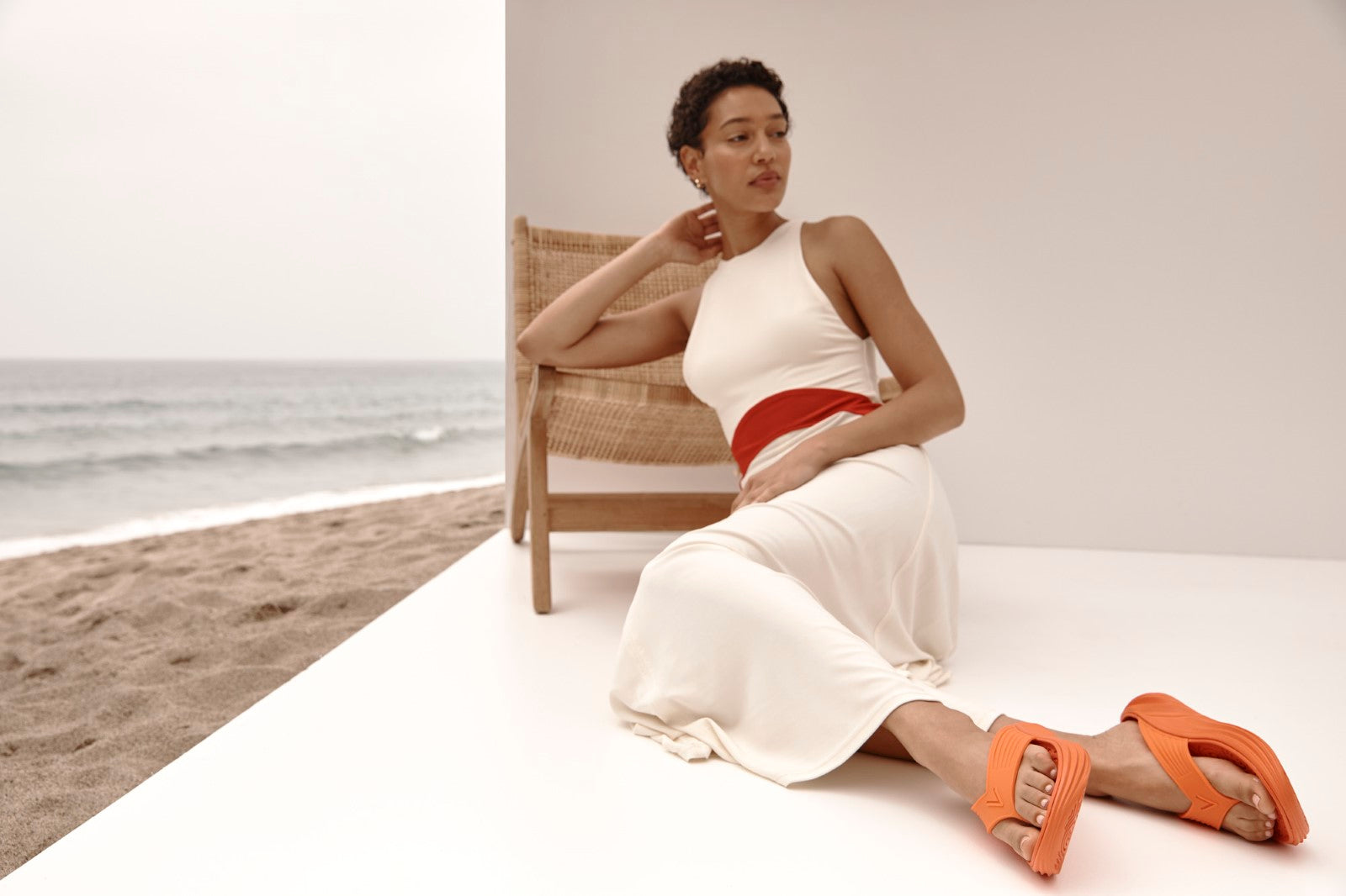 Vionic Tide RX Unisex Recovery Cushioned Orthotic Sandal - Tangerine Tango - 0061-med