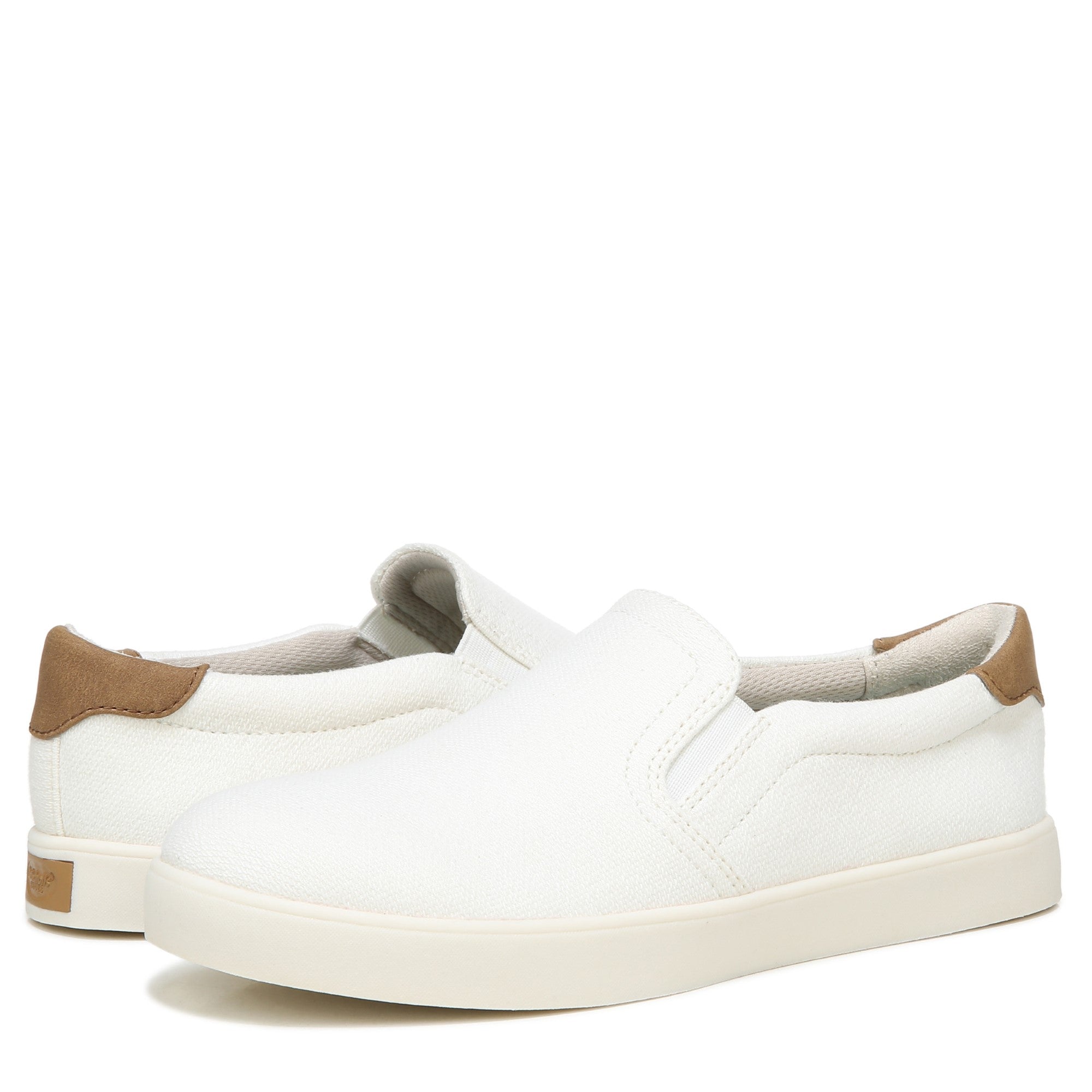 Dr. Scholl's Madison Women's Comfort Slip-on Sneaker - White Fabric/synthetic - pair left angle