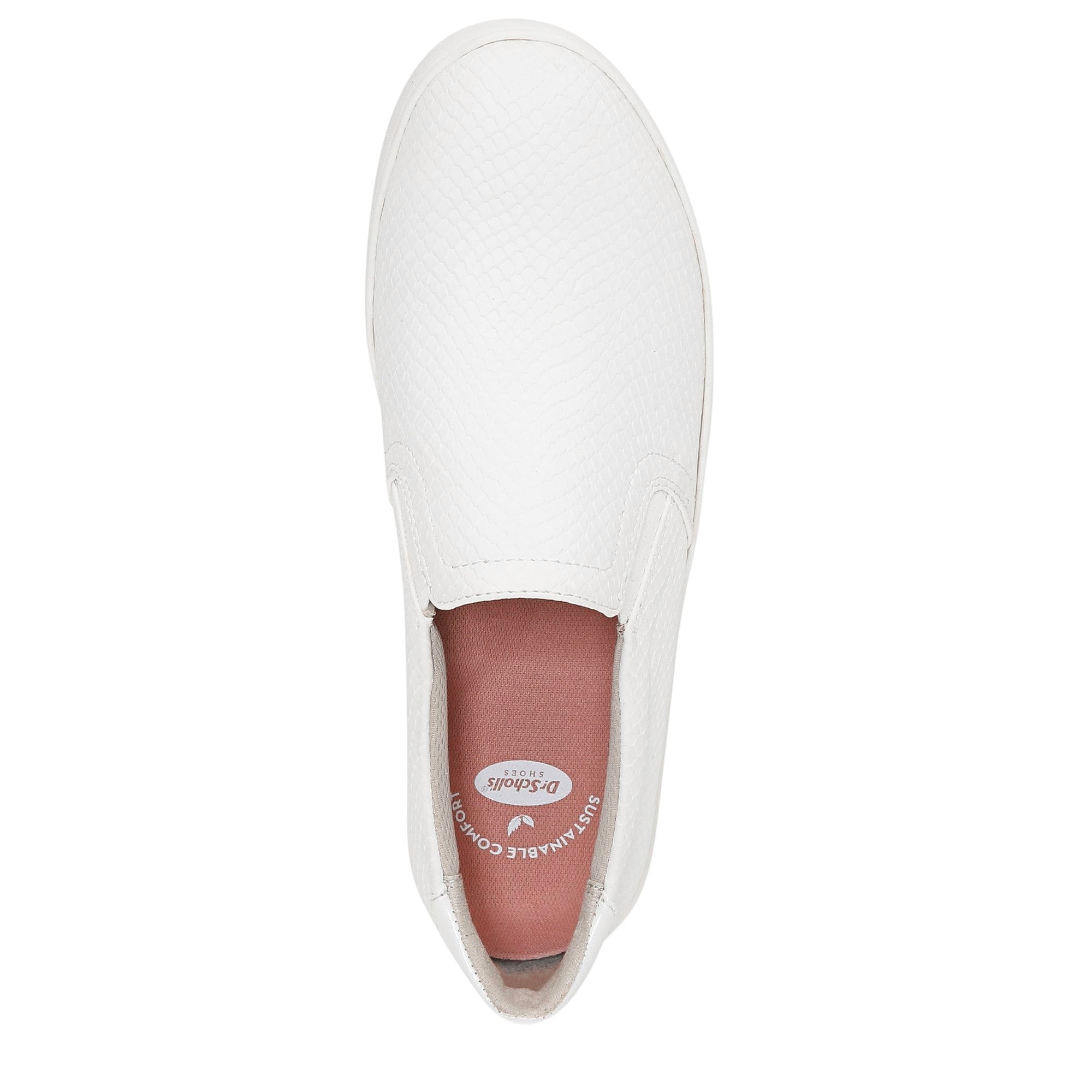 Dr. Scholl's Madison Women's Comfort Slip-on Sneaker - White Snake Synthetic - Top