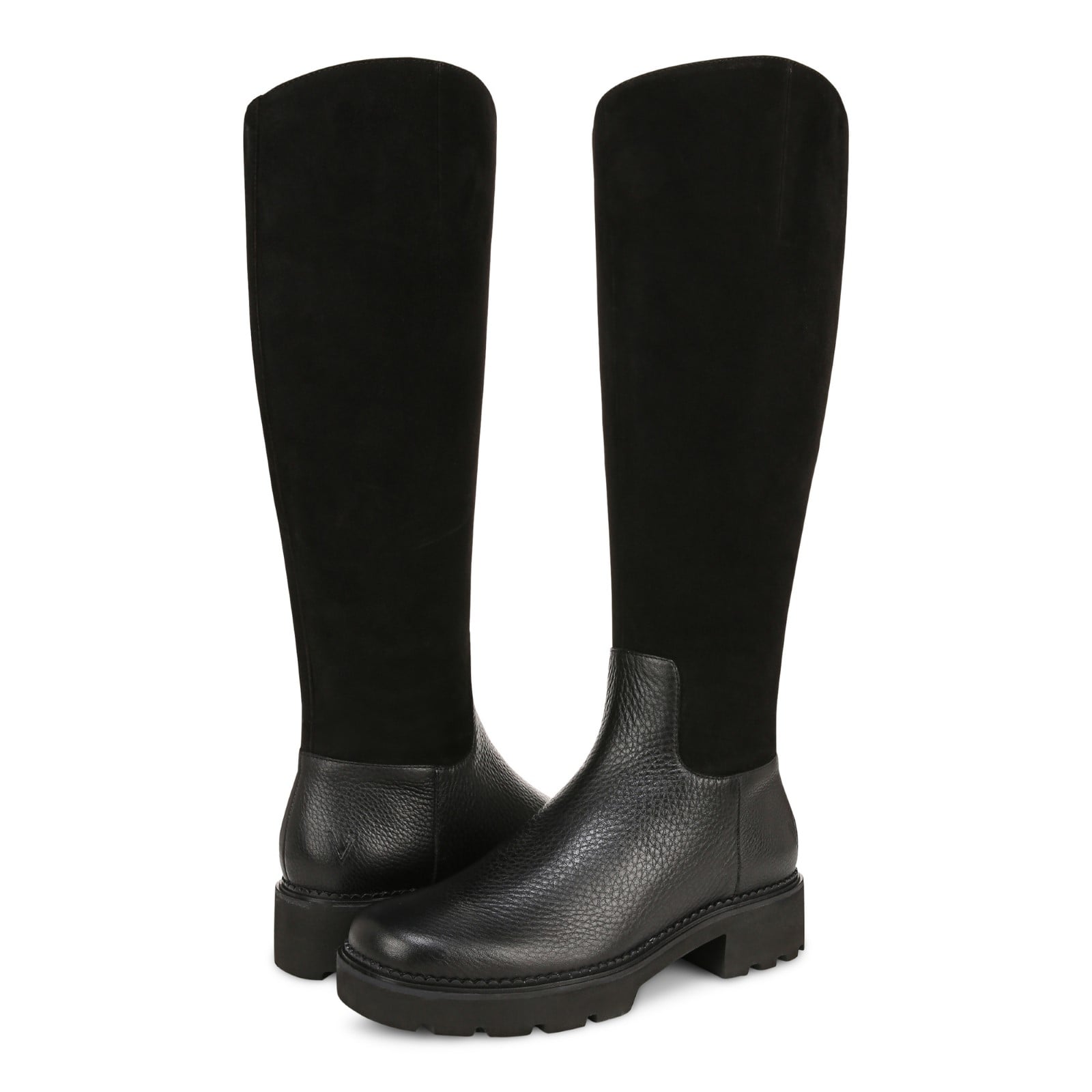 Vionic Fallbrook Women's High Shaft Boot - Black Wide Calf - pair left angle