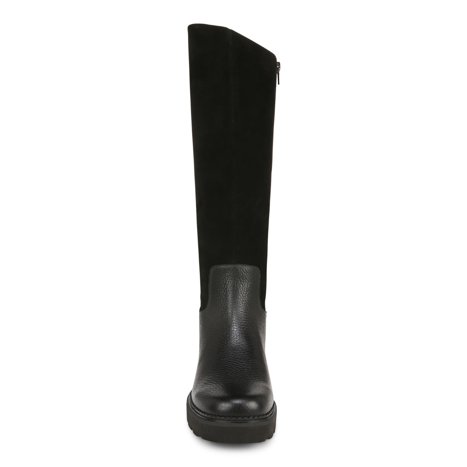 Vionic Fallbrook Women's High Shaft Boot - Black Wide Calf - Front