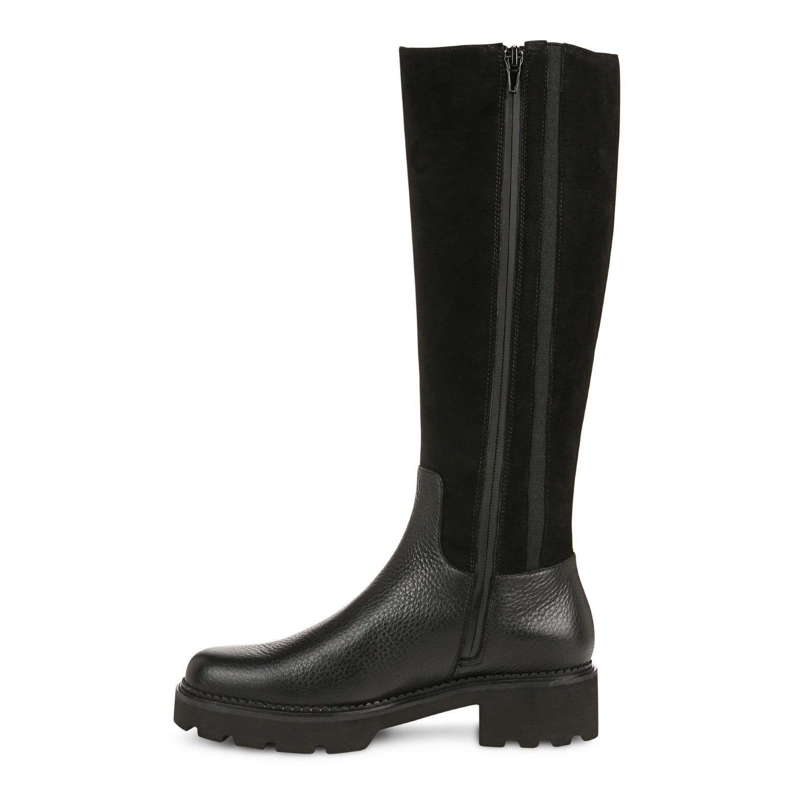 Vionic Fallbrook Women's High Shaft Boot - Black Wide Calf - Left Side