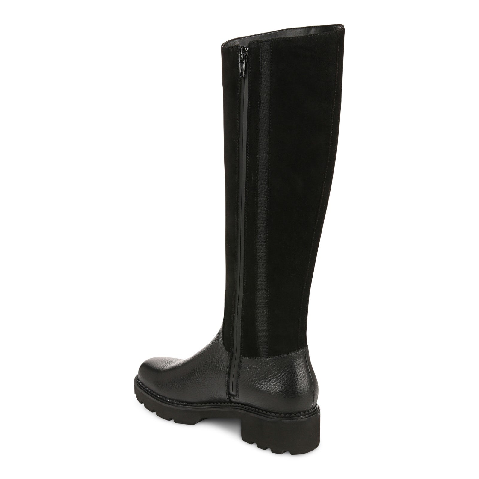 Vionic Fallbrook Women's High Shaft Boot - Black Wide Calf - Back angle
