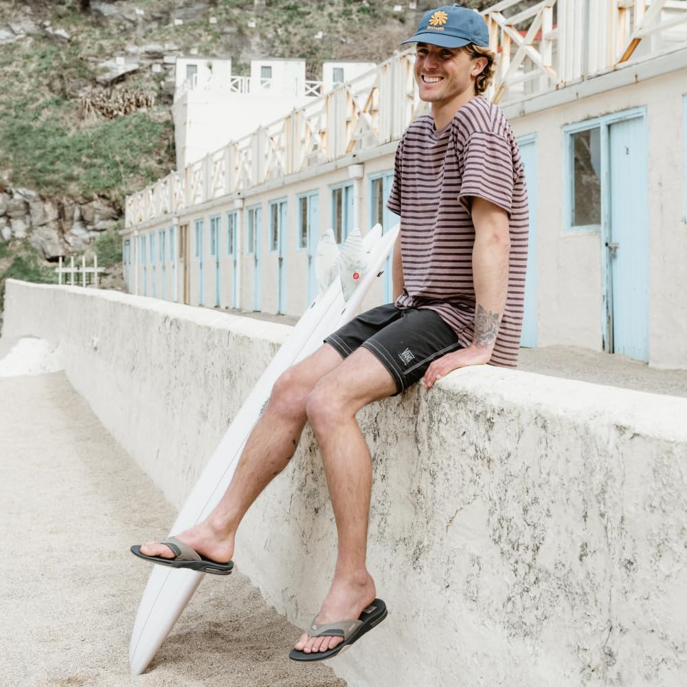 Reef Fanning Men's Comfort Beach Sandals - Fossil/Raven
