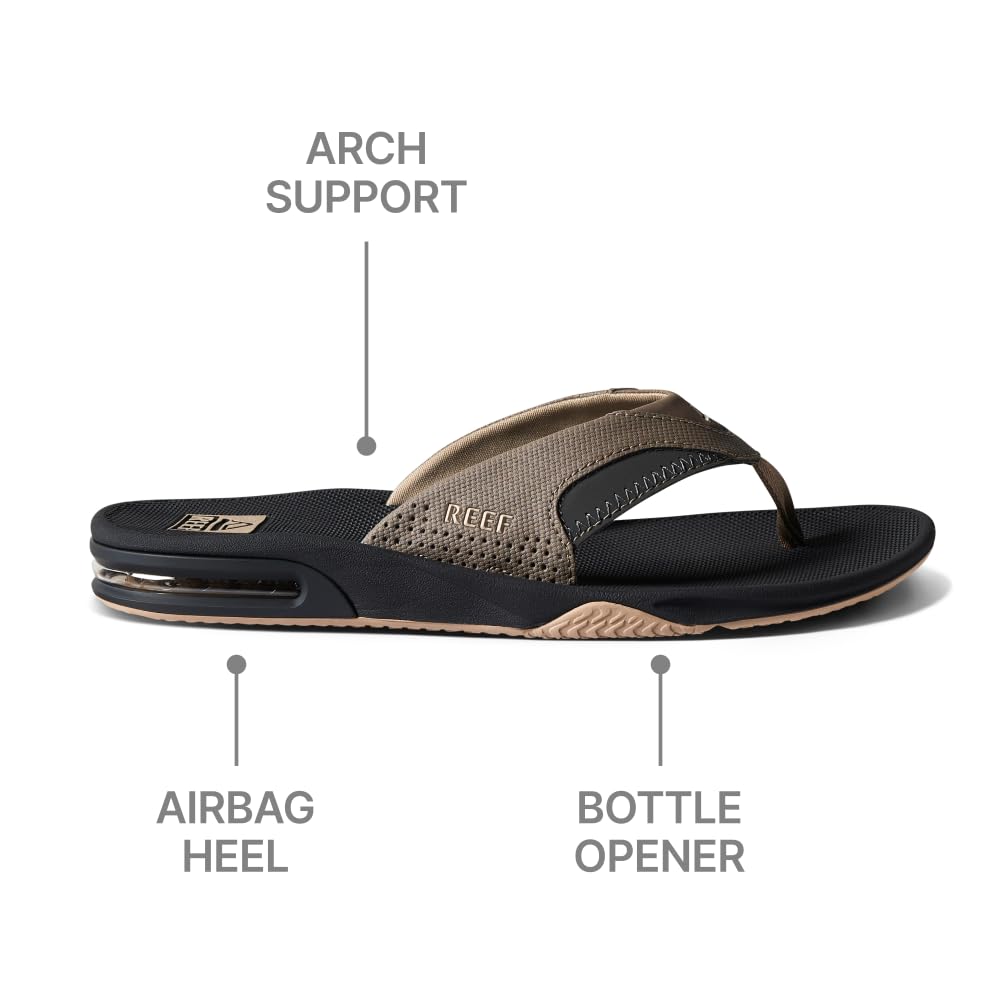 Reef Fanning Men's Comfort Beach Sandals - Fossil/Raven