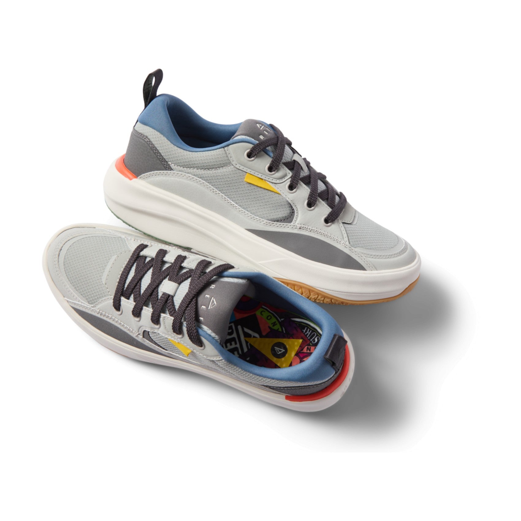 Reef Fanning Shoe view 5 - Grey/Blue/Orange